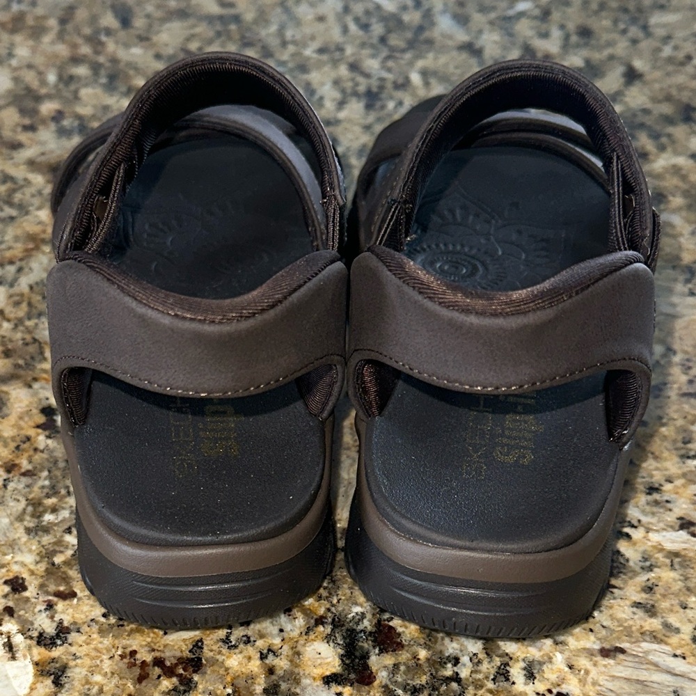 Skechers Dark Brown Strappy Sandals - Picture 4 of 6